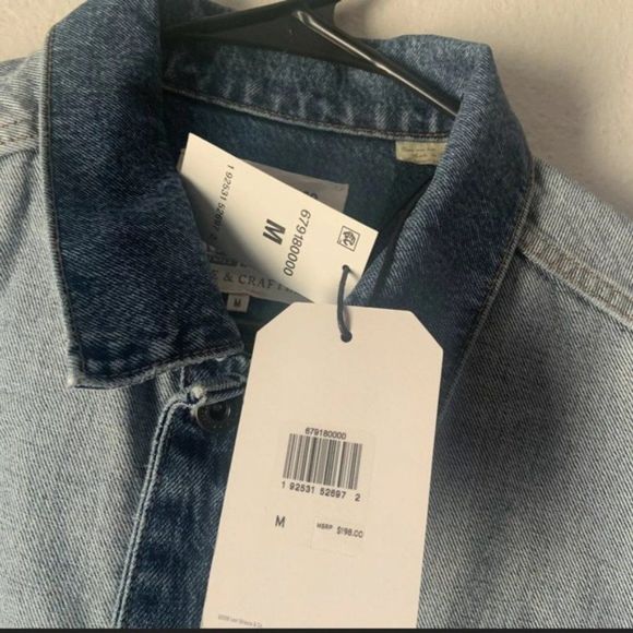 Levi Made & Crafted LMC Drop Shoulder Inside Out Denim Trucker Jacket Medium - Picture 4 of 6